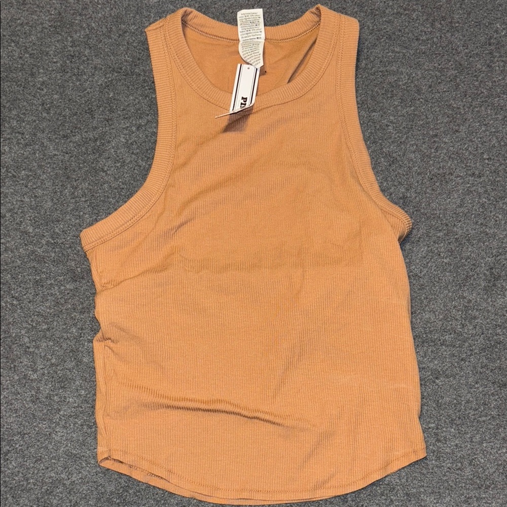 Pink tan xs Sleeveless Ribbed Top